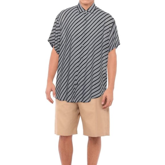 Emporior Armani Striped Short Sleeve Shirt - Picture 2 of 4